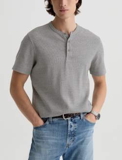 Bryce S/S Henley Heather Grey