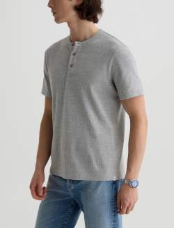 Bryce S/S Henley Heather Grey