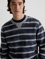 Blake Crew Sweatshirt Navy/Grey Stripe