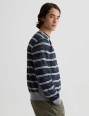 Blake Crew Sweatshirt Navy/Grey Stripe