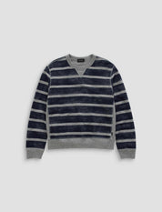 Blake Crew Sweatshirt Navy/Grey Stripe