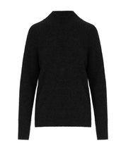 High Everyday Couture Wind Up Mock Turtle High Collar Black