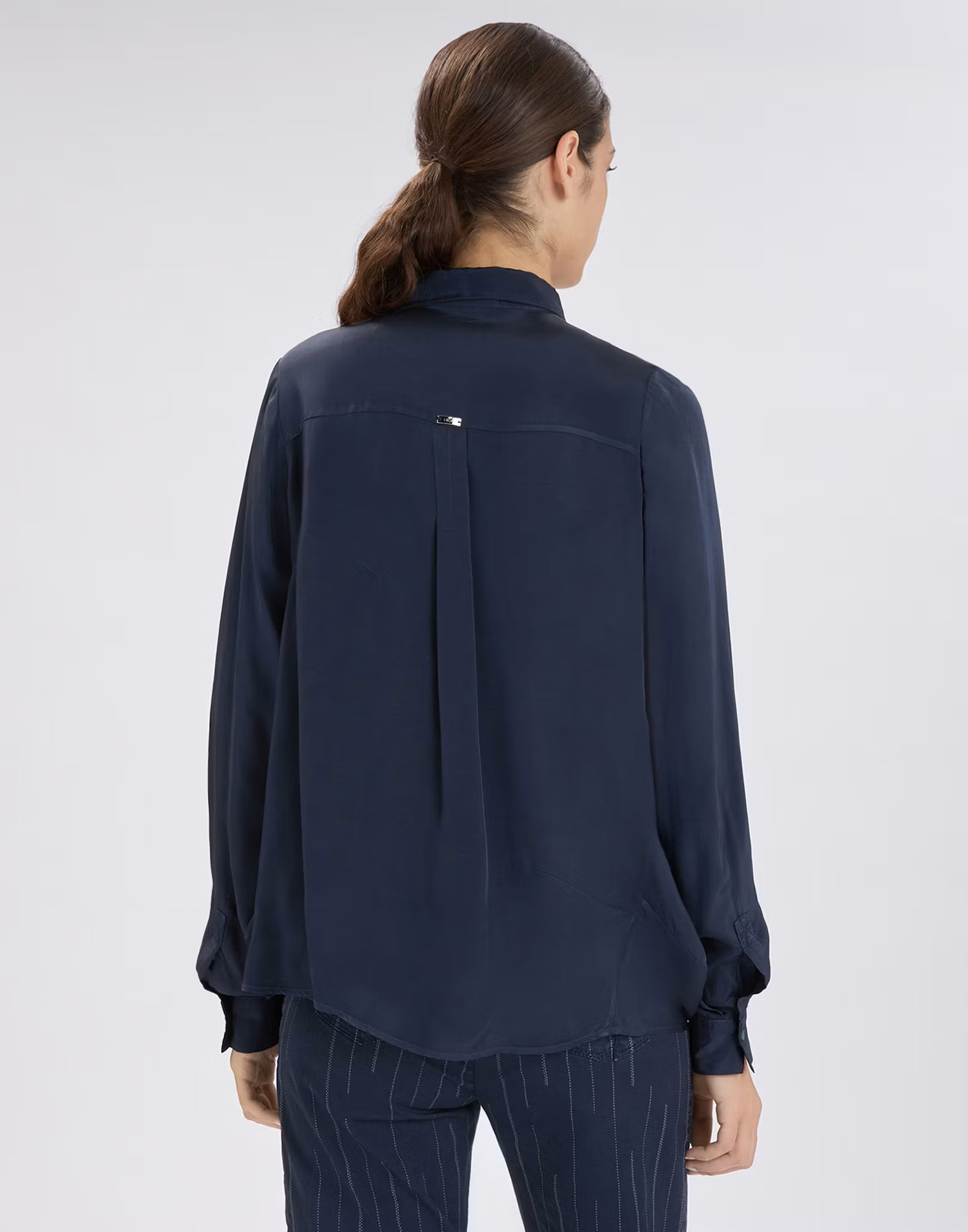 In Spring Navy Blue Twill Shirt