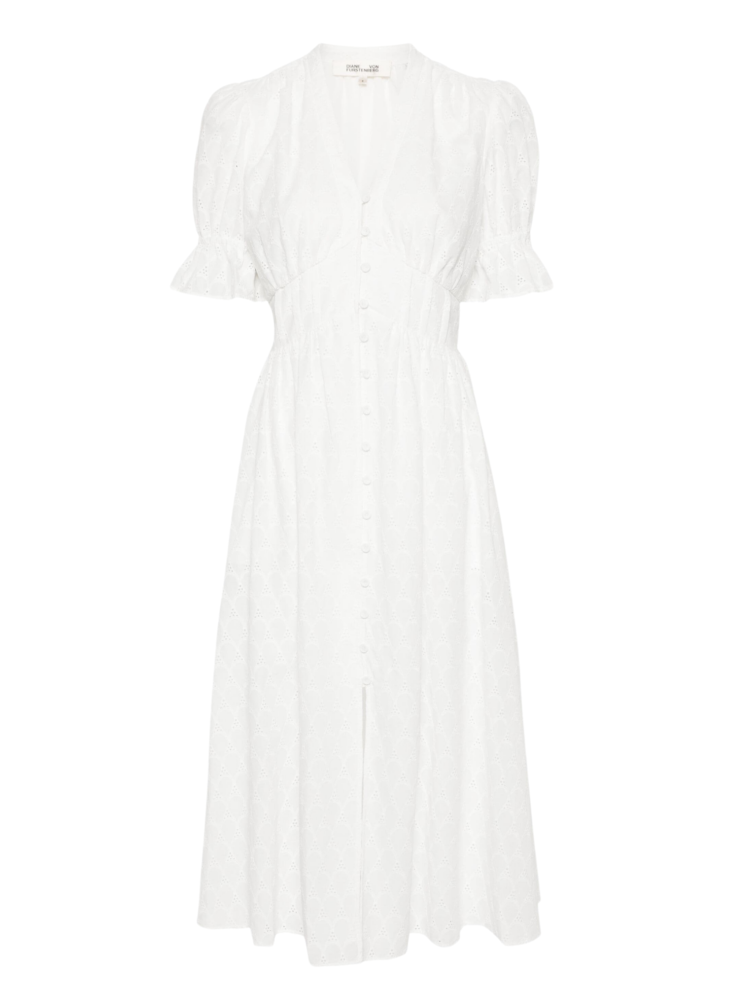 Erica Eyelet A-line Dress In White