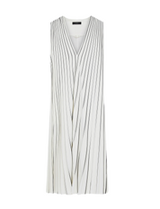 Holford Pleated Ivory/Black Dress