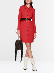Textured Stretch Aurora Red Dress