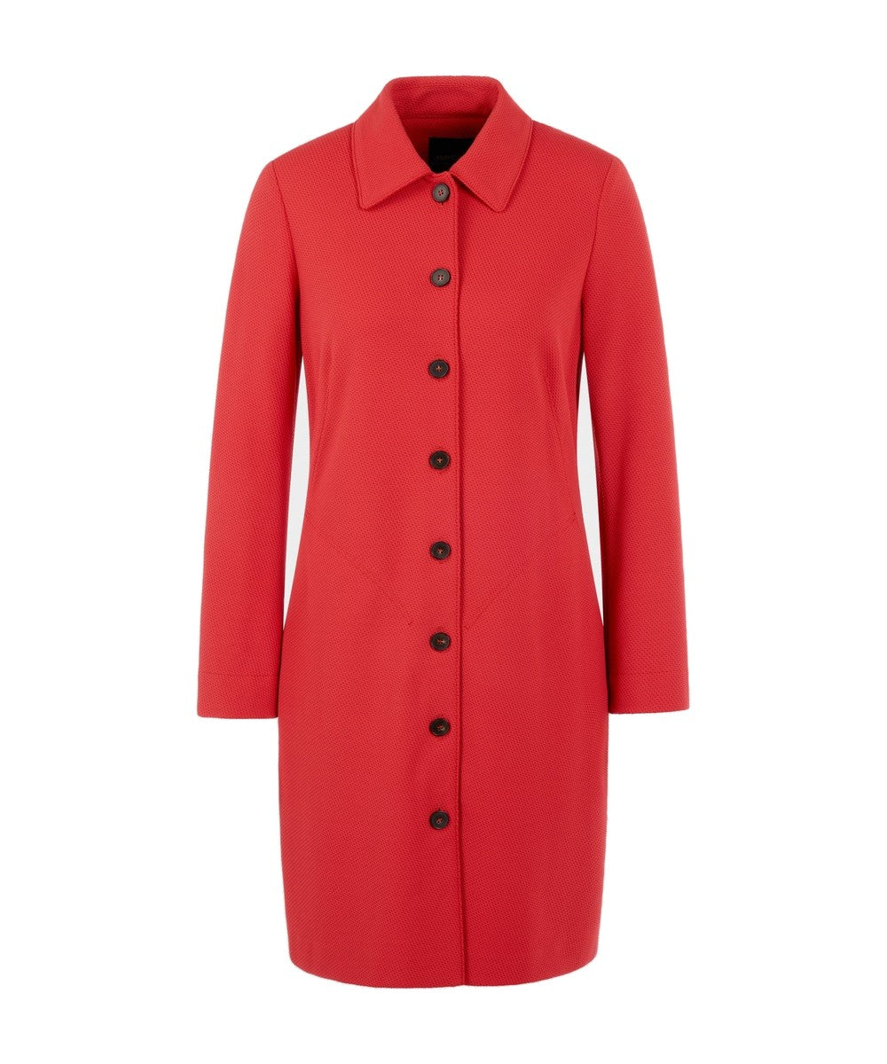 Marc Cain Textured Stretch Aurora Red Dress