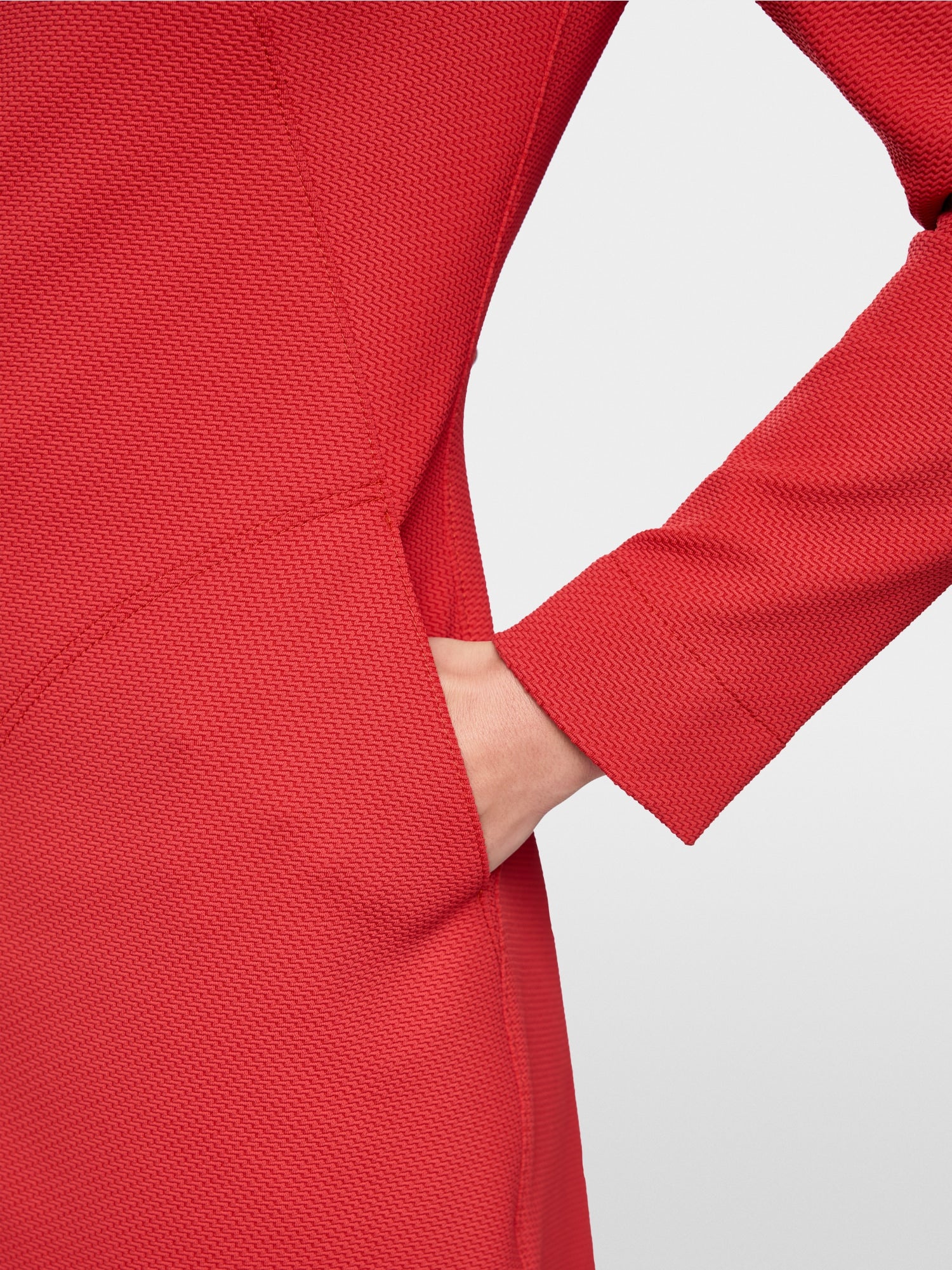 Textured Stretch Aurora Red Dress