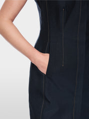 Denim-look dress