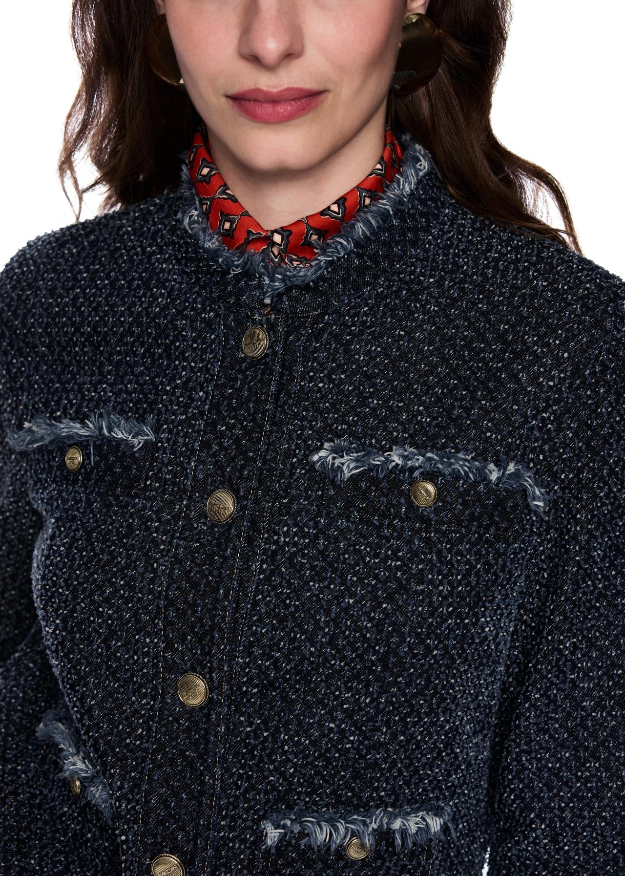 Vintage Indigo Tweed Jacket