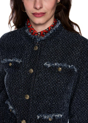 Vintage Indigo Tweed Jacket