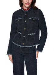 Vintage Indigo Tweed Jacket