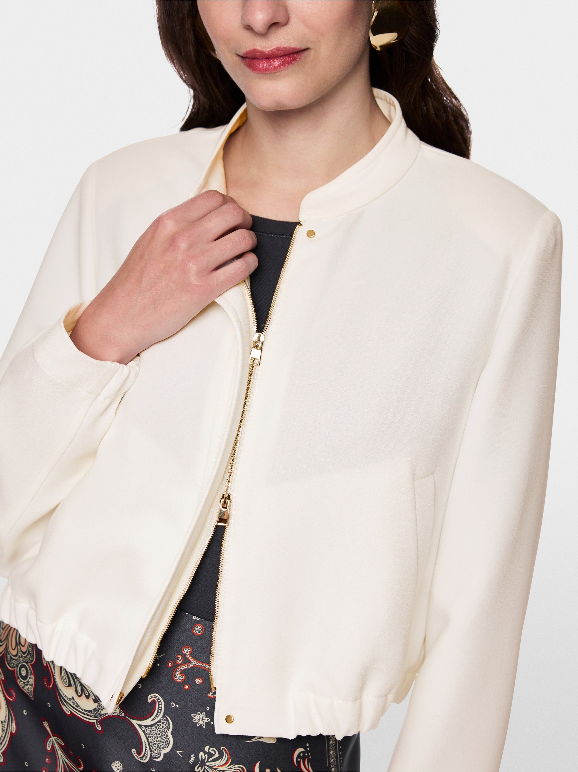 Off-White Jacket with Zip
