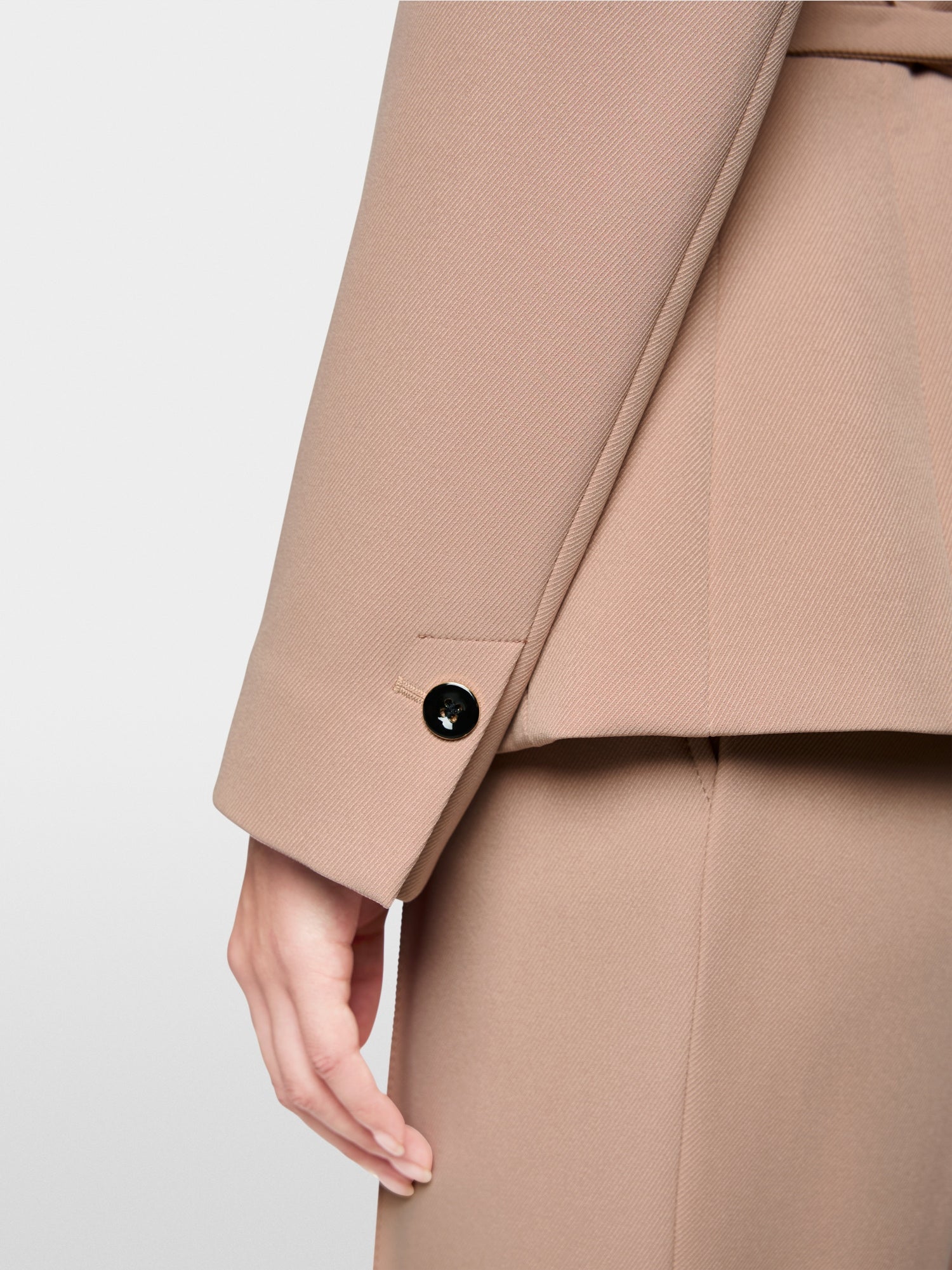 Warm Taupe New Belted Jacket