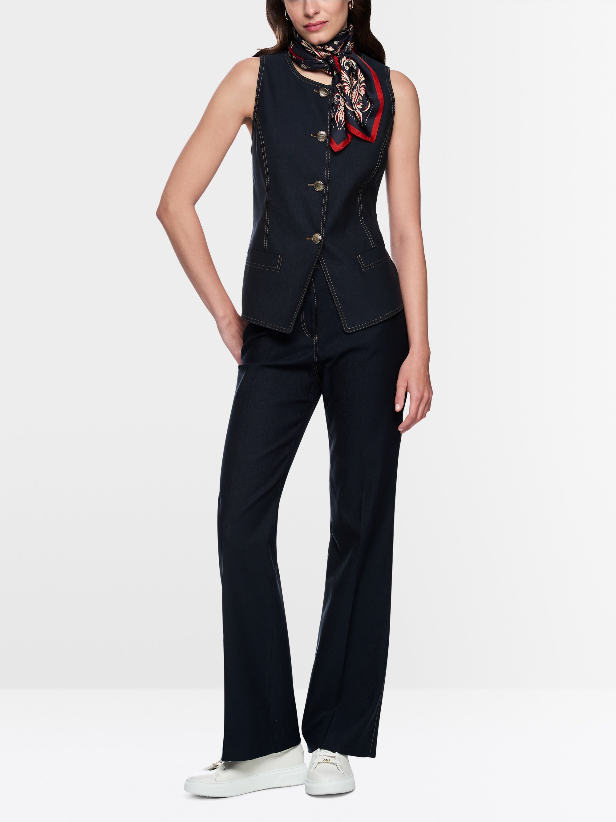 Denim-Look Waistcoat