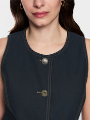Denim-Look Waistcoat