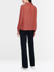 Aurora Red Print Blouse