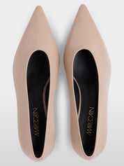 Elegant leather pumps Taupe