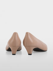 Elegant leather pumps Taupe