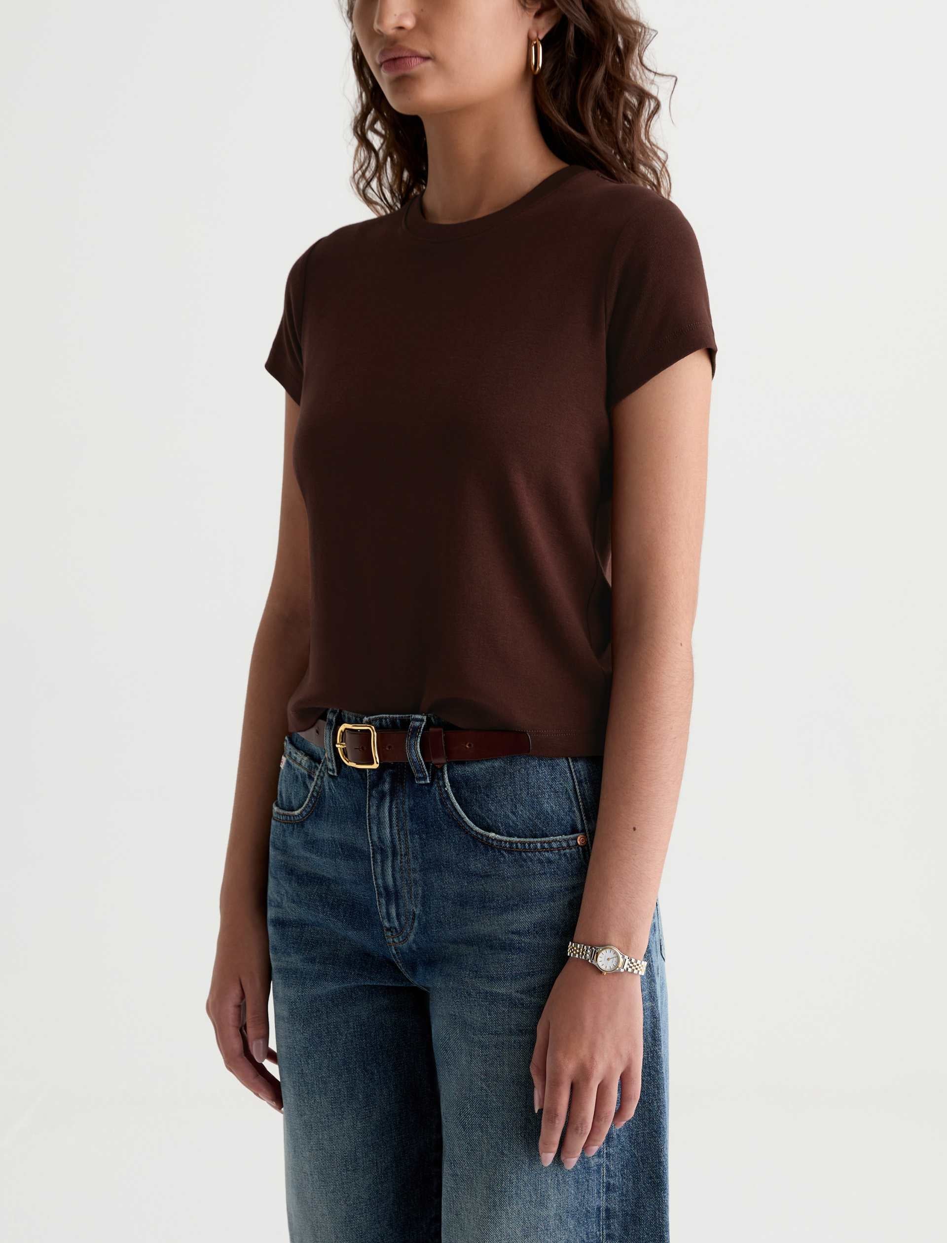 Sadie Crew Wood Brown