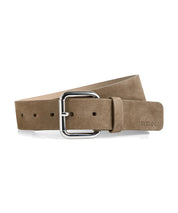 Light Stone Nubuck Leather Belt