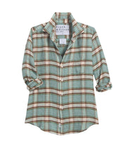 Barry Tailored Button Up Shirt Green, Sand, Black Plaid