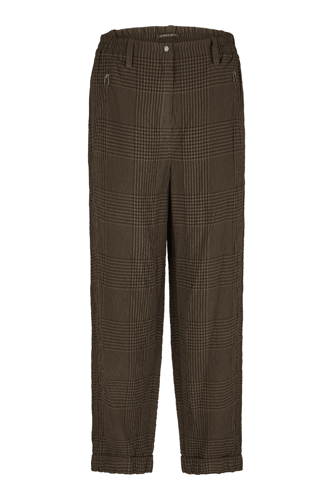 Casual pants with washed texture
