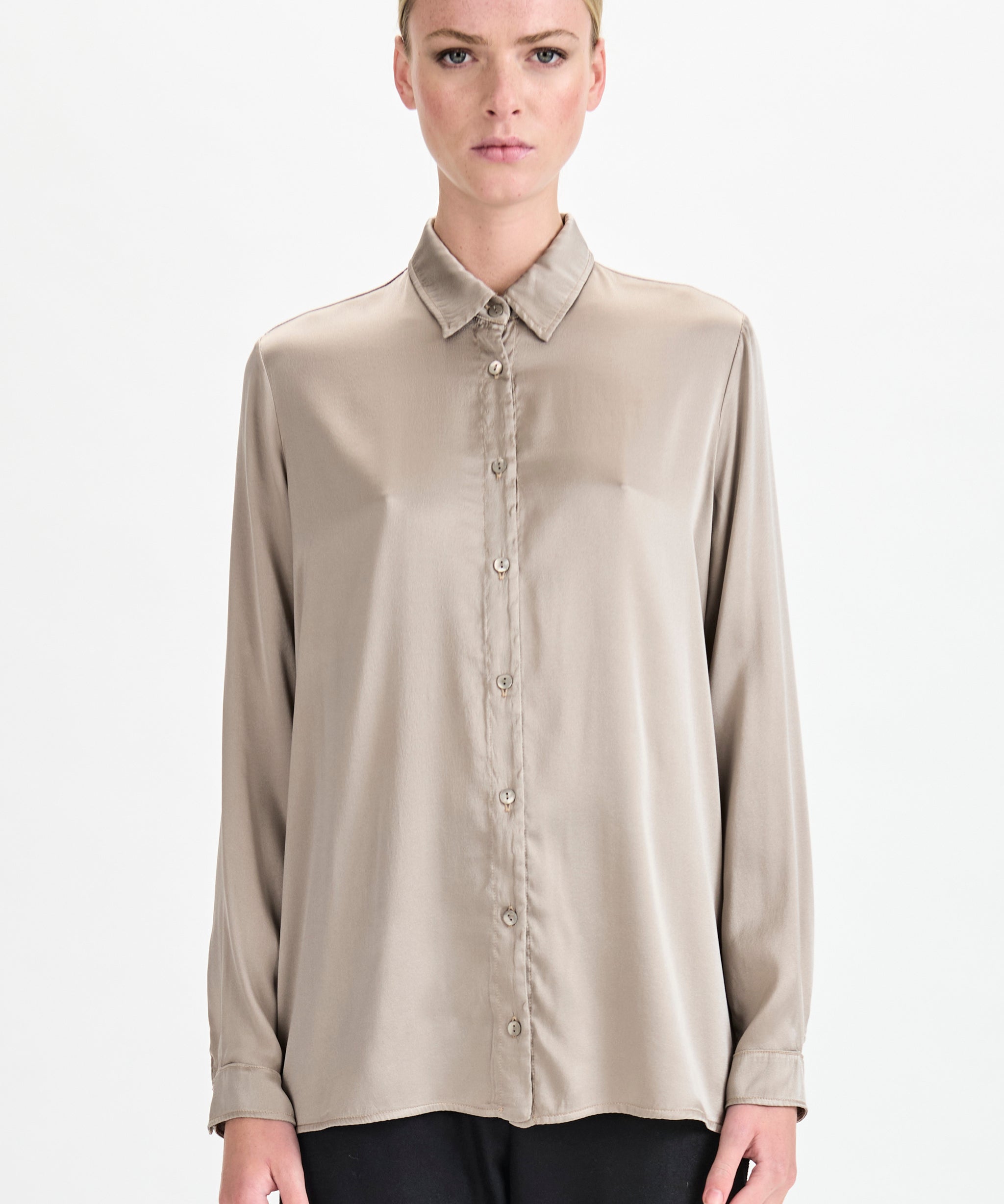 Classic Silk Satin Shirt