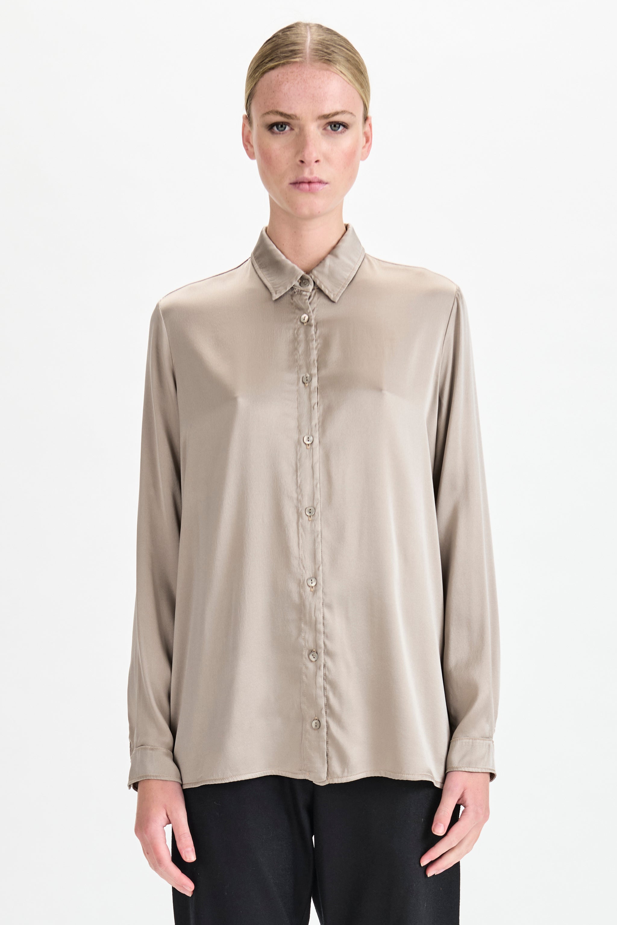 Classic Silk Satin Shirt