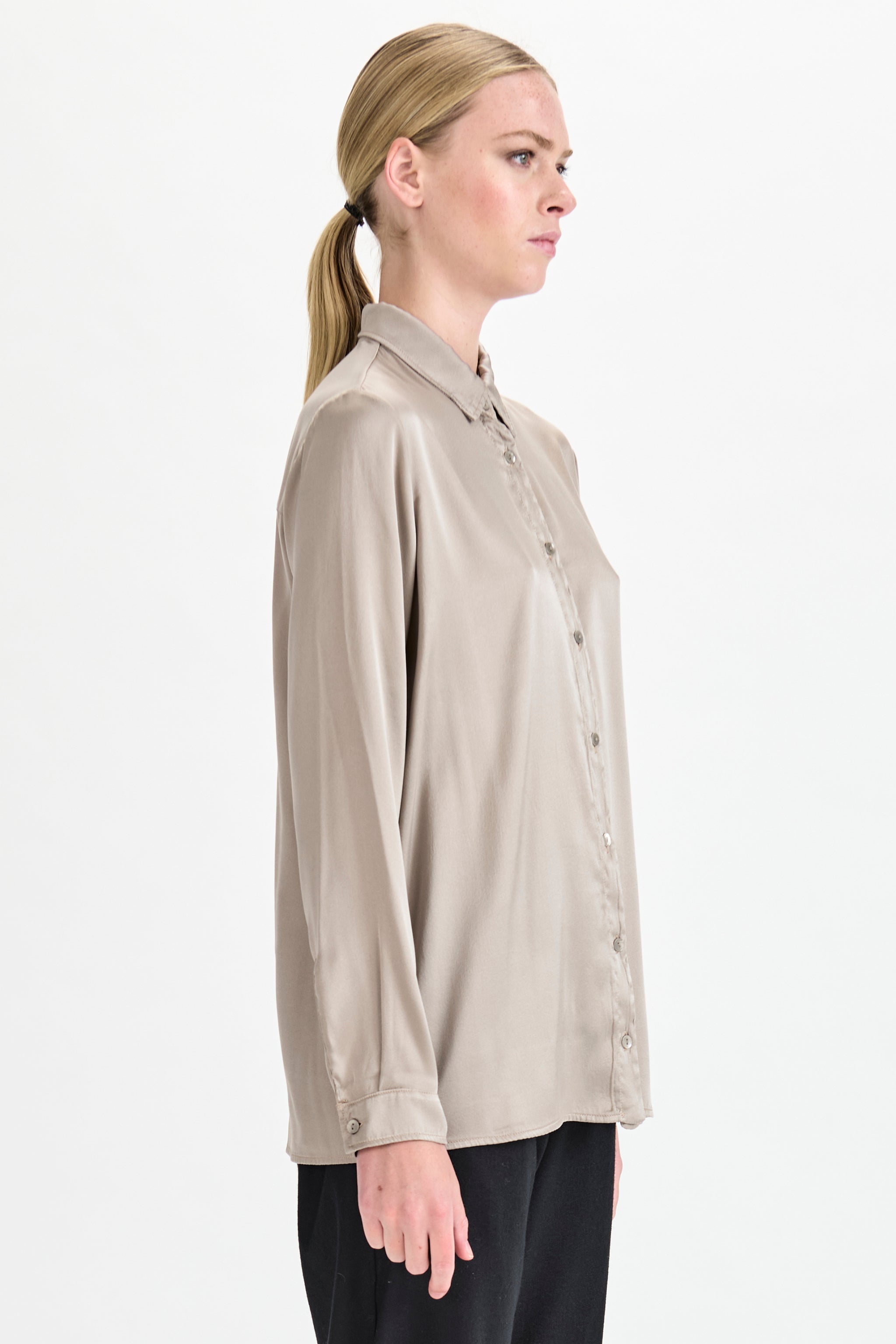 Classic Silk Satin Shirt