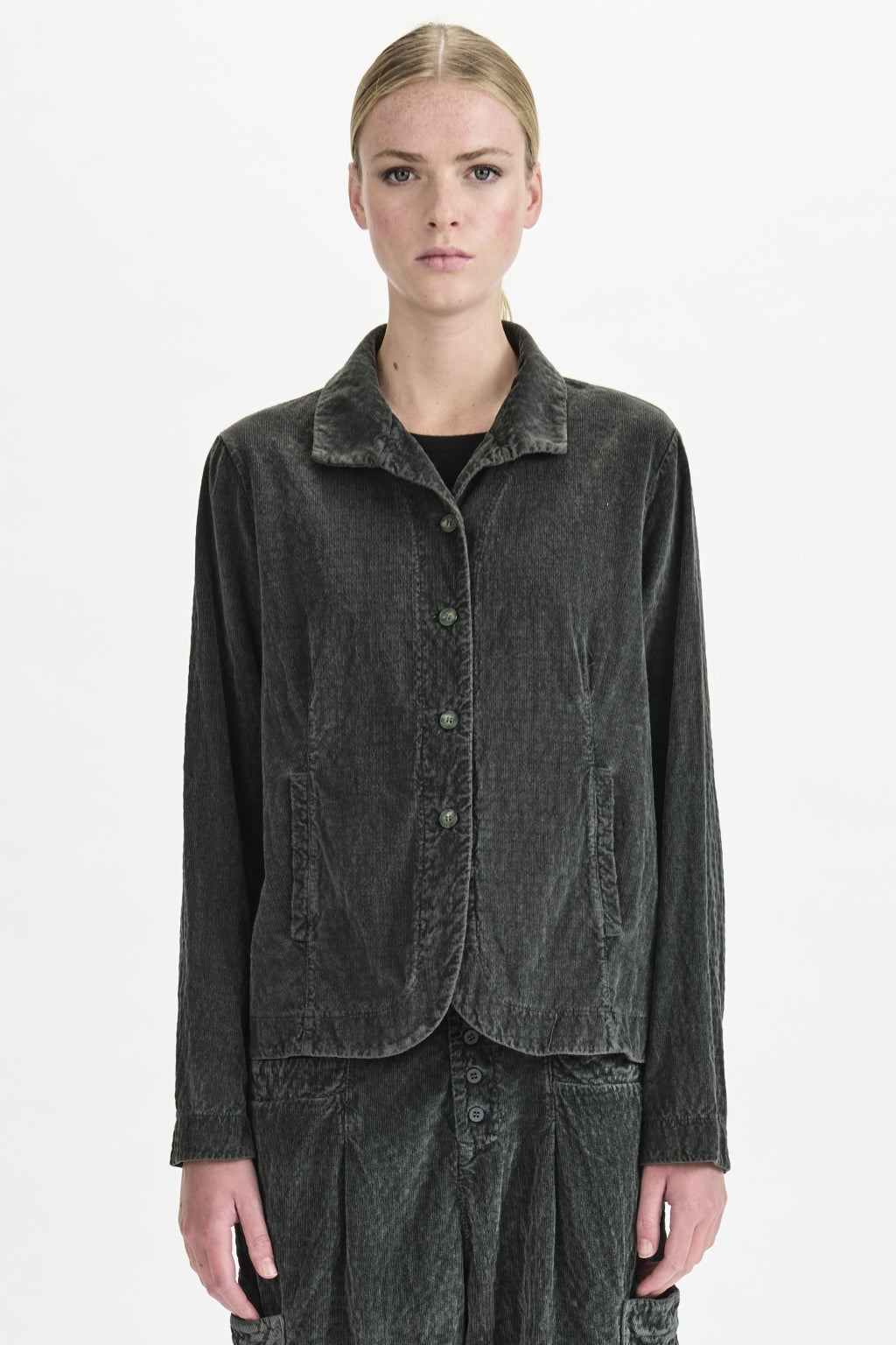 Green Cord Relaxed Jacket