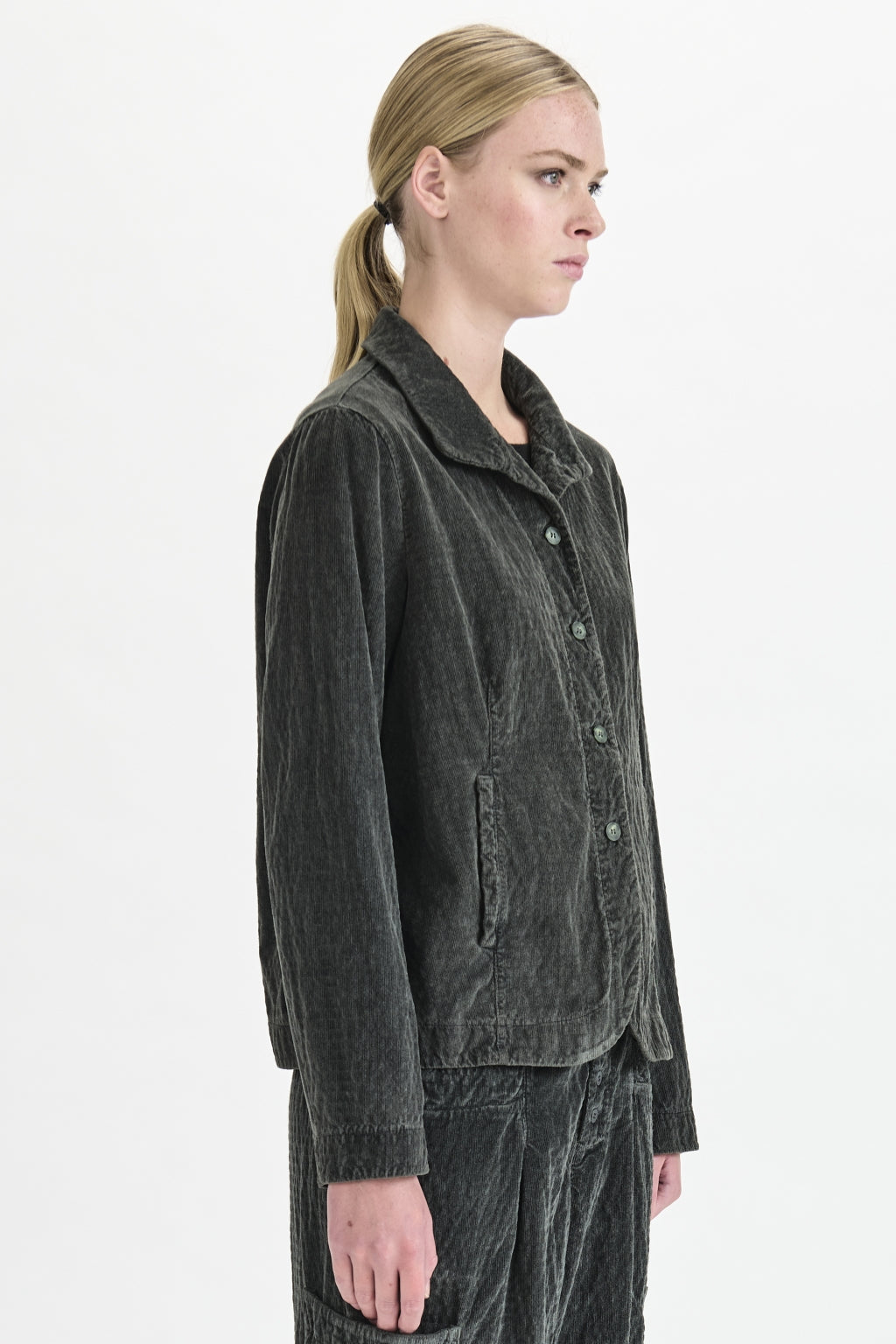 Green Cord Relaxed Jacket