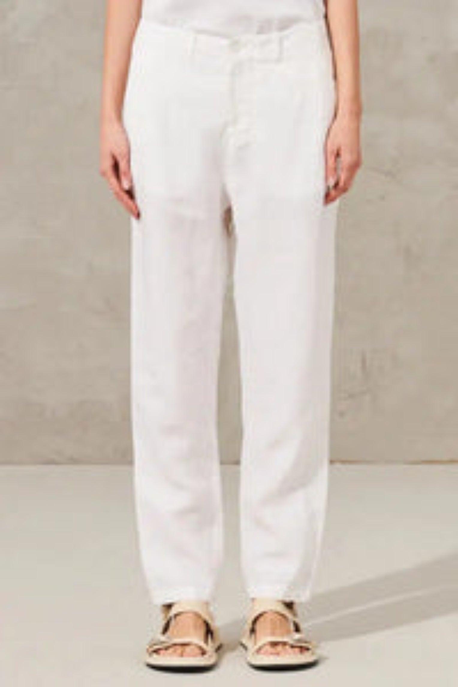 Linen slim pant