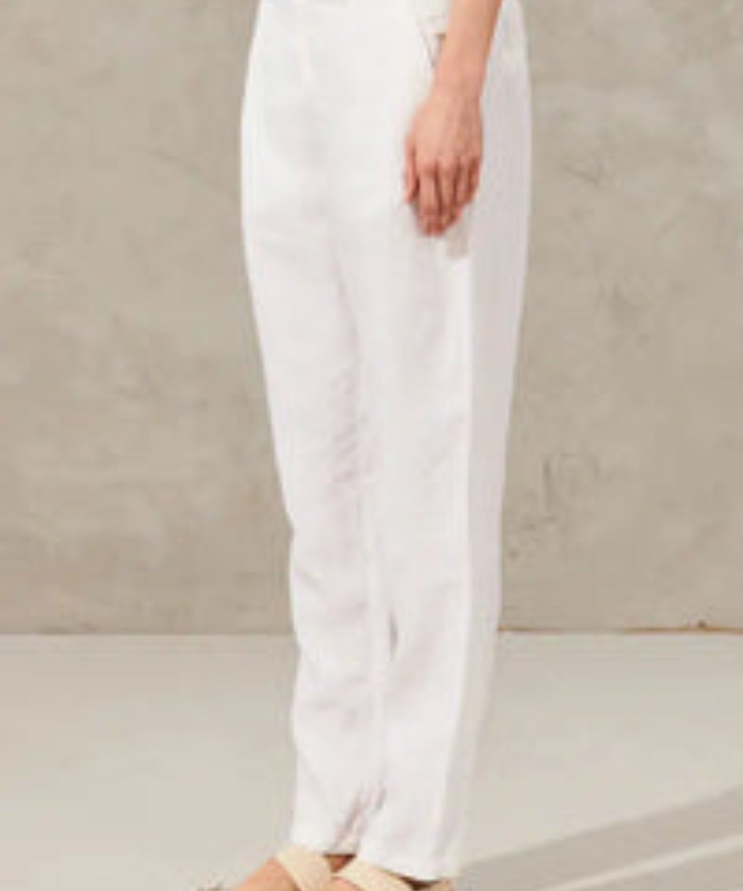 Linen slim pant