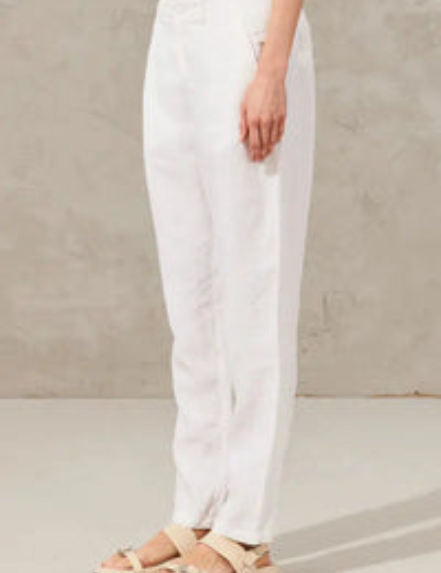 Linen slim pant