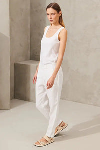 Linen slim pant