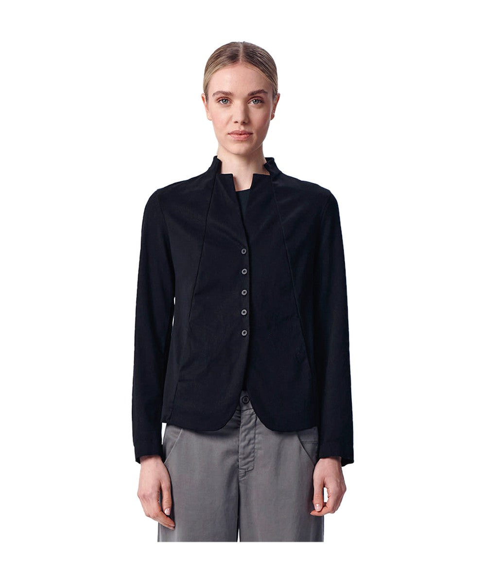 Transit Par-Such High Collar Slim Jacket Black