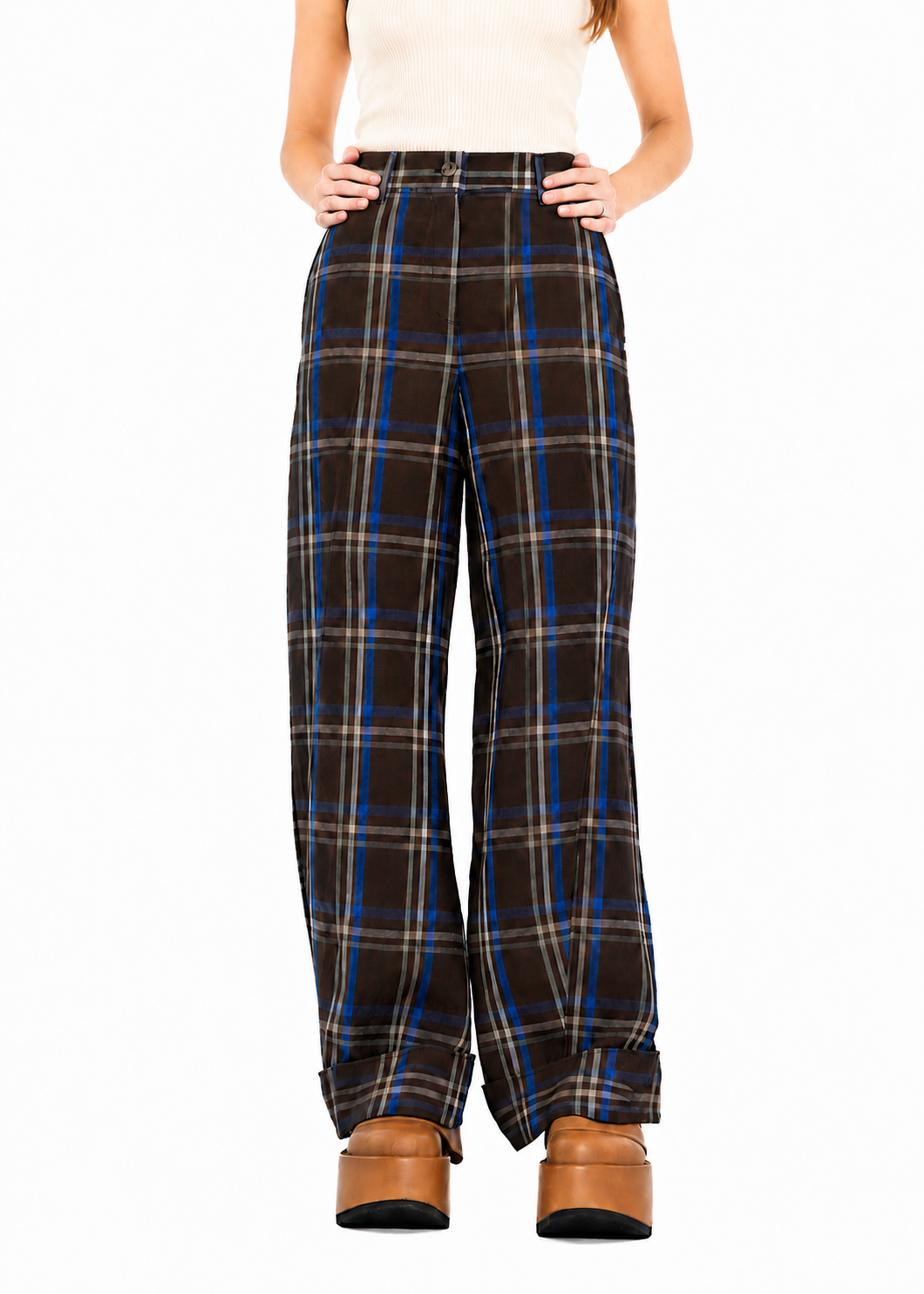 Laos Checked Twisted Pant