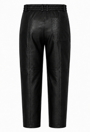 Ago casual leather pants black