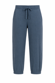 Cotton knit comfort-fit Trousers Blue Slate