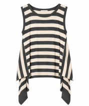 Papua Black/White Knit Top