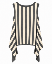 Papua Black/White Knit Top