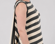 Papua Black/White Knit Top