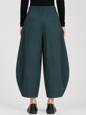 3440129 Barrel Leg Pants Green