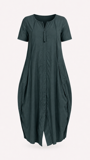 3220910 Short Sleeved Dress Green