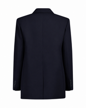 Furetto Navy Single-breasted Cady Blazer