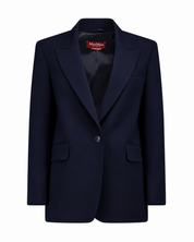 Furetto Navy Single-breasted Cady Blazer