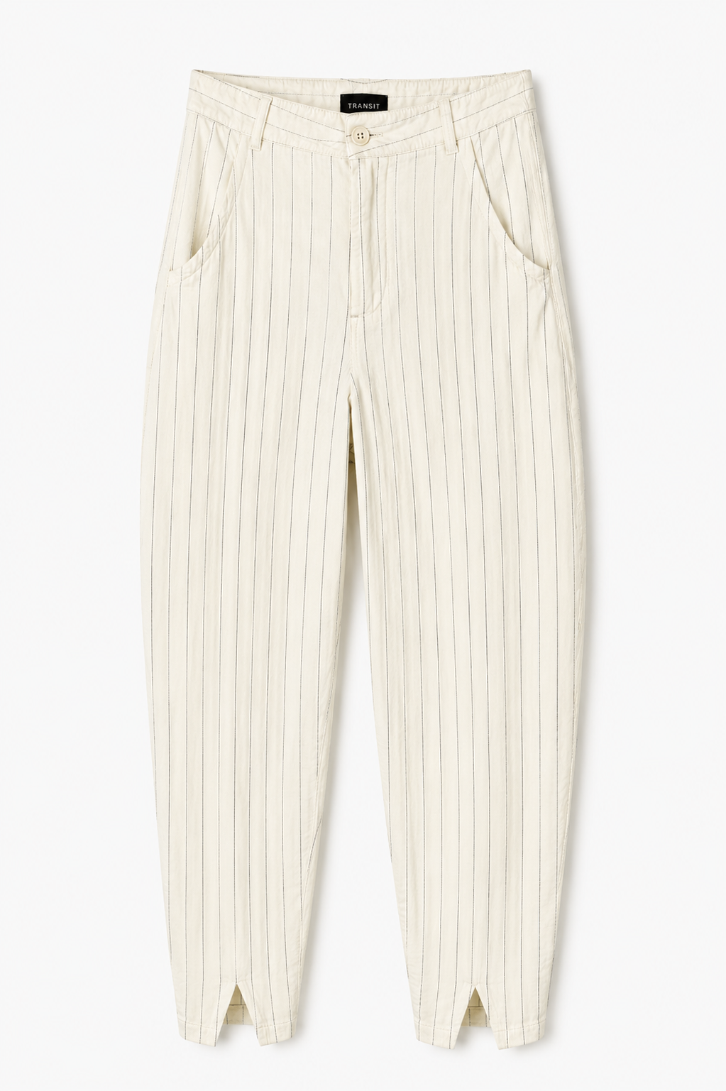 Pinstripe signature pant sand