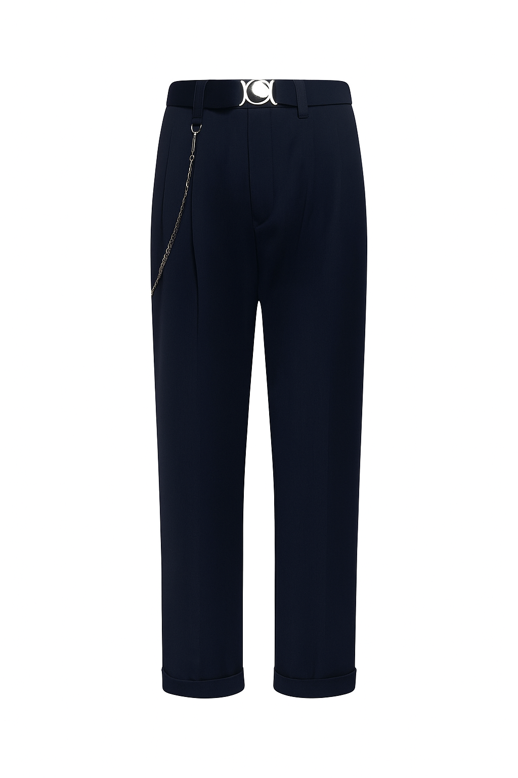 Courage  Navy cropped and pleated pants