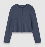 Artemis Light Viscose Knit Cardigan Blue